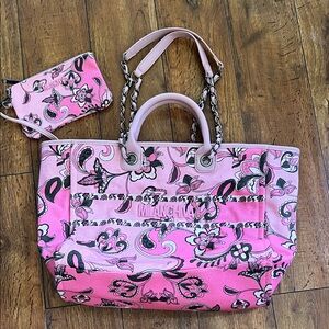 Milanchiva Pink Floral Women Bag Set